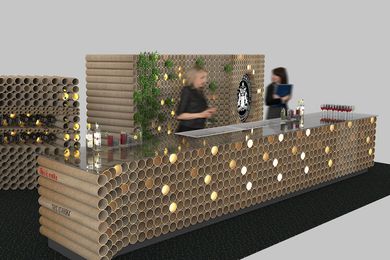 A render of the winning bar design by Y2 Architecture.
