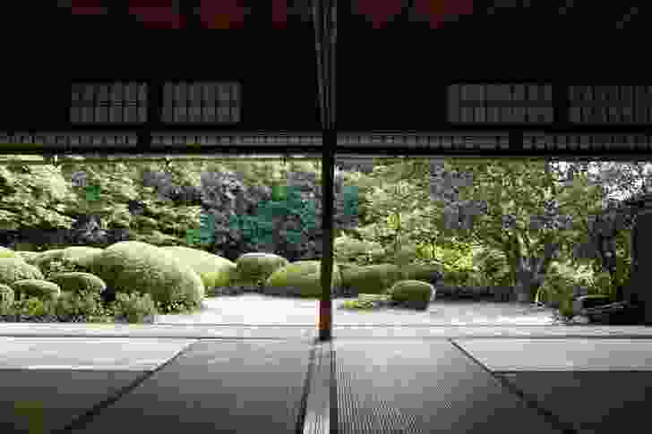 Seamless view to the gardens at Shisen-do Temple, Kyoto.