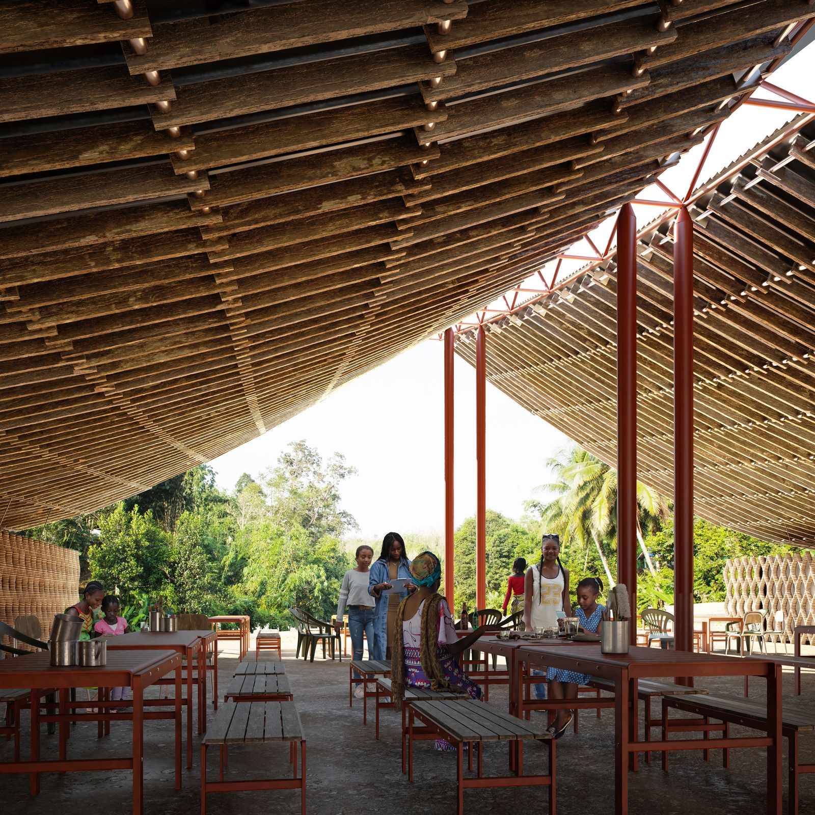 Design unveiled for Tanzanian community hall with 3D-printed earth ...