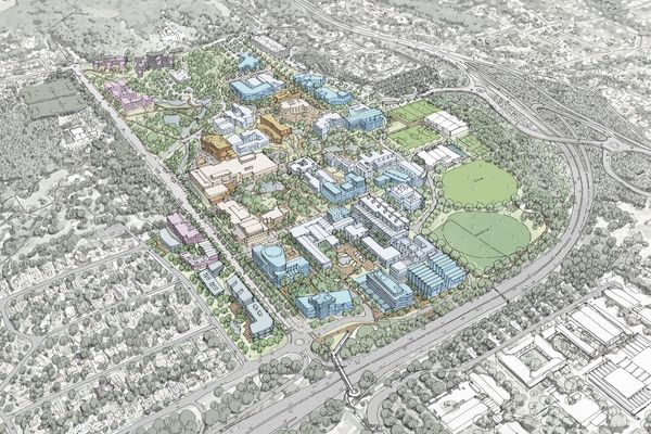 The University of Wollongong's 2016–2036 Wollongong campus masterplan.
