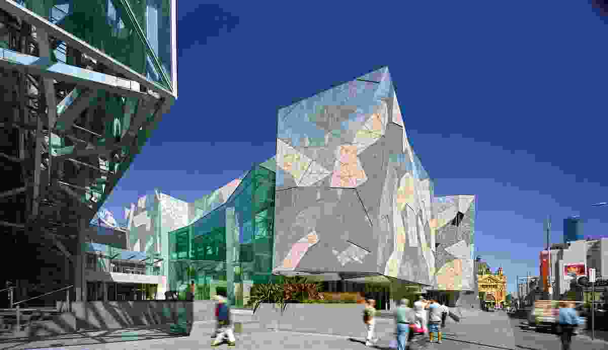 The buildings of Fed Square offer an understated backdrop for community activities; the square’s many pathways recall Melbourne’s distinctive laneways.