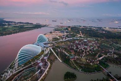 The Cooled Conservatories are set within Singapore’s 101-hectare Gardens by the Bay.