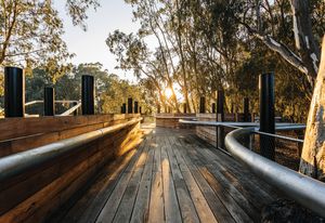 Robust local timbers will silver over time to reflect the hues of the surrounding eucalypts.