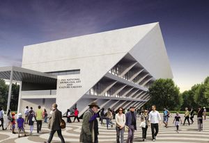 An indicative design for the National Aboriginal Art and Cultures Gallery released by the then-Liberal opposition in the lead up to the March 2018 election.