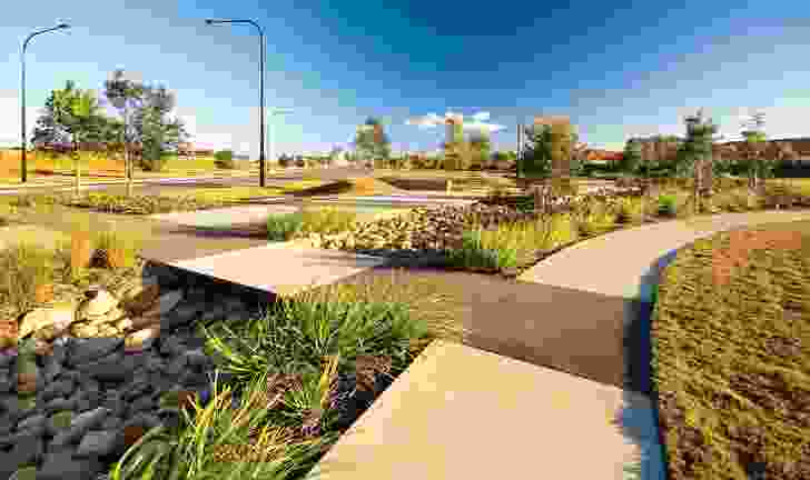 Stormwater is managed through rain gardens and wetlands at both developments (North Lakes pictured).
