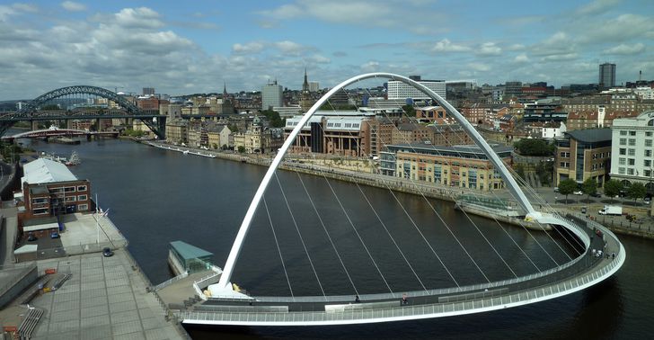 Gateshead Millennium Bridge, designed by Wilkinson Eyre.