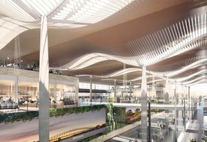 Concept design of the Western Sydney Airport passenger terminal by Zaha Hadid Architects and Cox Architecture.