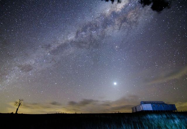 Venus shines bright in the sky above Victoria.