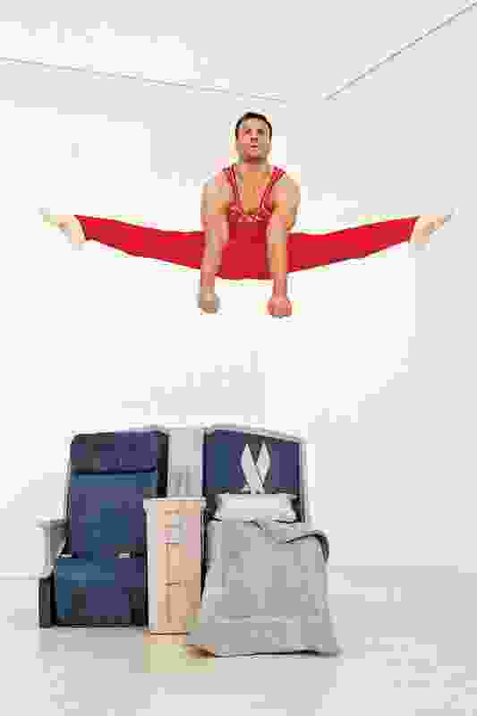 Allora & Calzadilla, Body in Flight, 2011. Performance by gymnast David Durante at the US Pavilion.