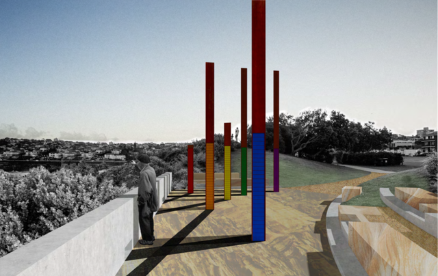 Bondi memorial proposal by Jane Irwin Landscape Architecture and McGregor Westlake Architecture.