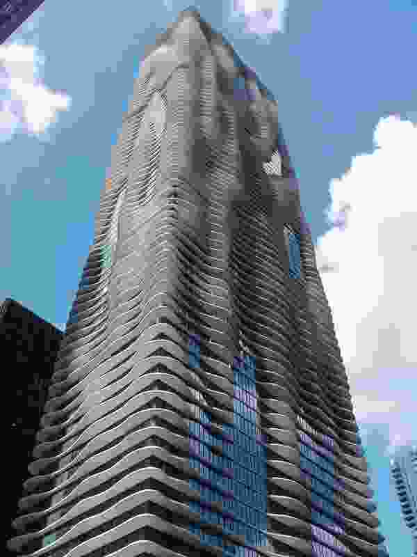 Studio Gang Architects’ Aqua Tower in Chicago, Illinois (2010). 