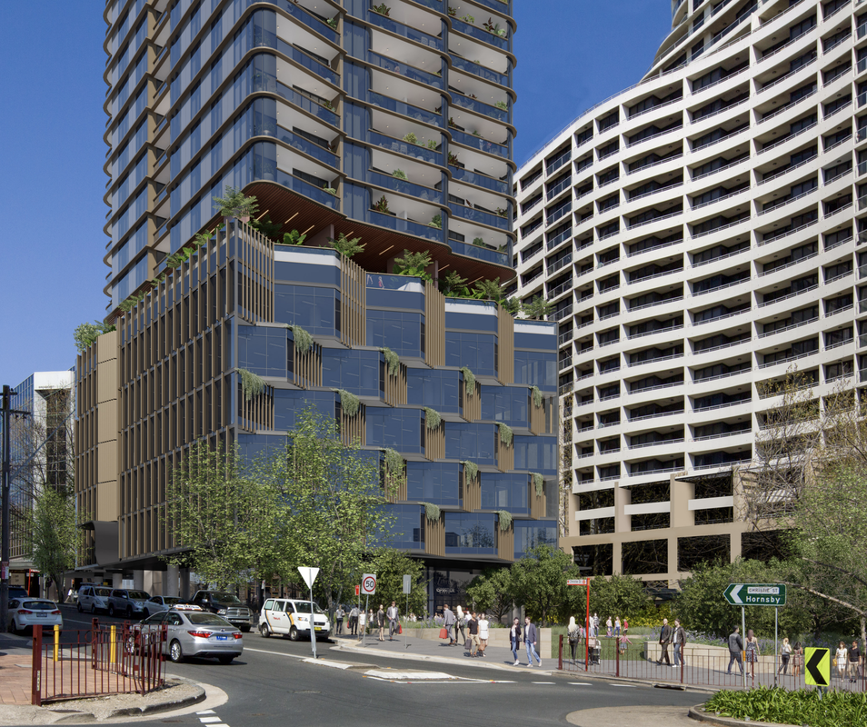The scheme incorporates a six-storey podium with a “zig-zag” expression, above which will sit 33 residential levels.