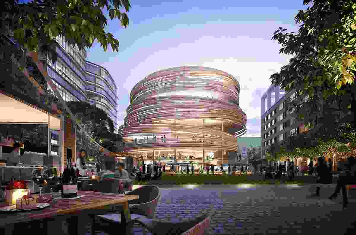 The Darling Exchange, Kengo Kuma and Associates' first Australian project, and urban square by Aspect Studios.