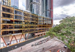 International House Sydney by Tzannes is praised in the report for its use of mass timber construction.