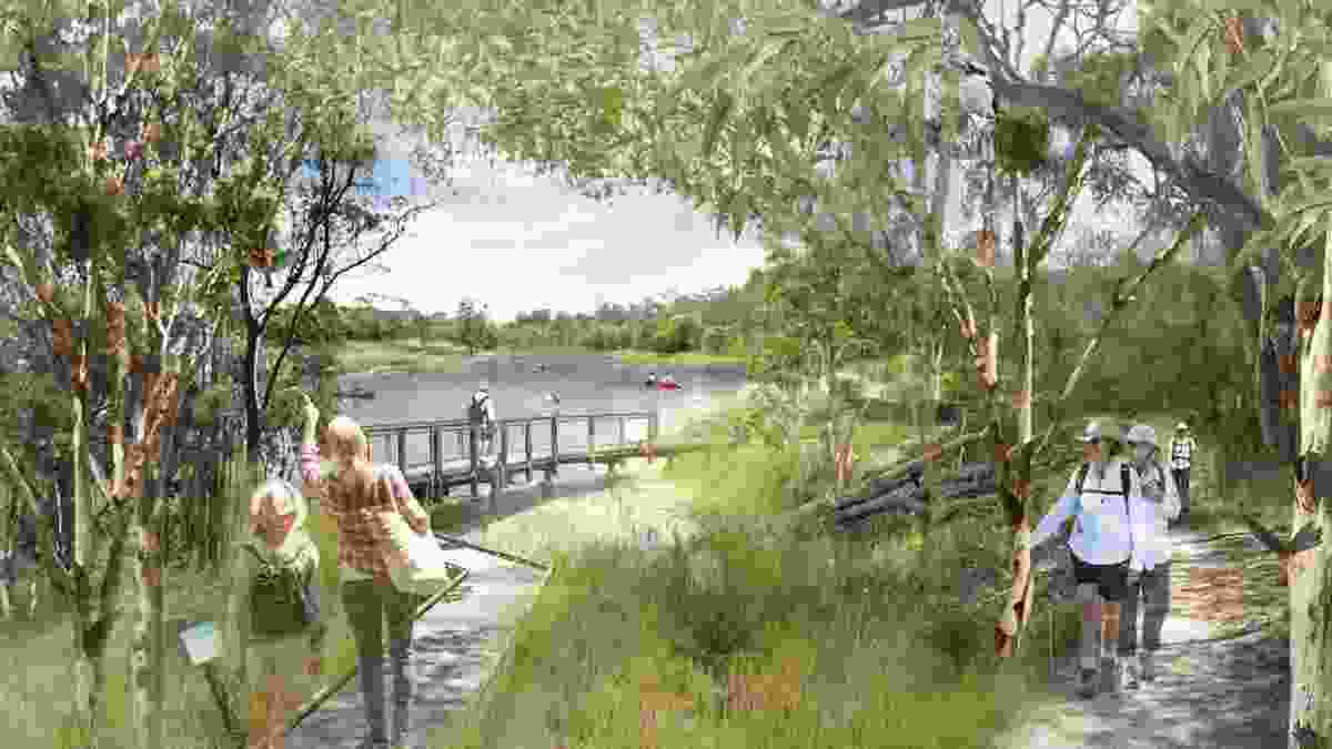 The Oxley Creek draft masterplan would see the 15-kilometre waterway between Brisbane River and Larapinta reimagined as both a sanctuary for wildlife and an “urban playground.”