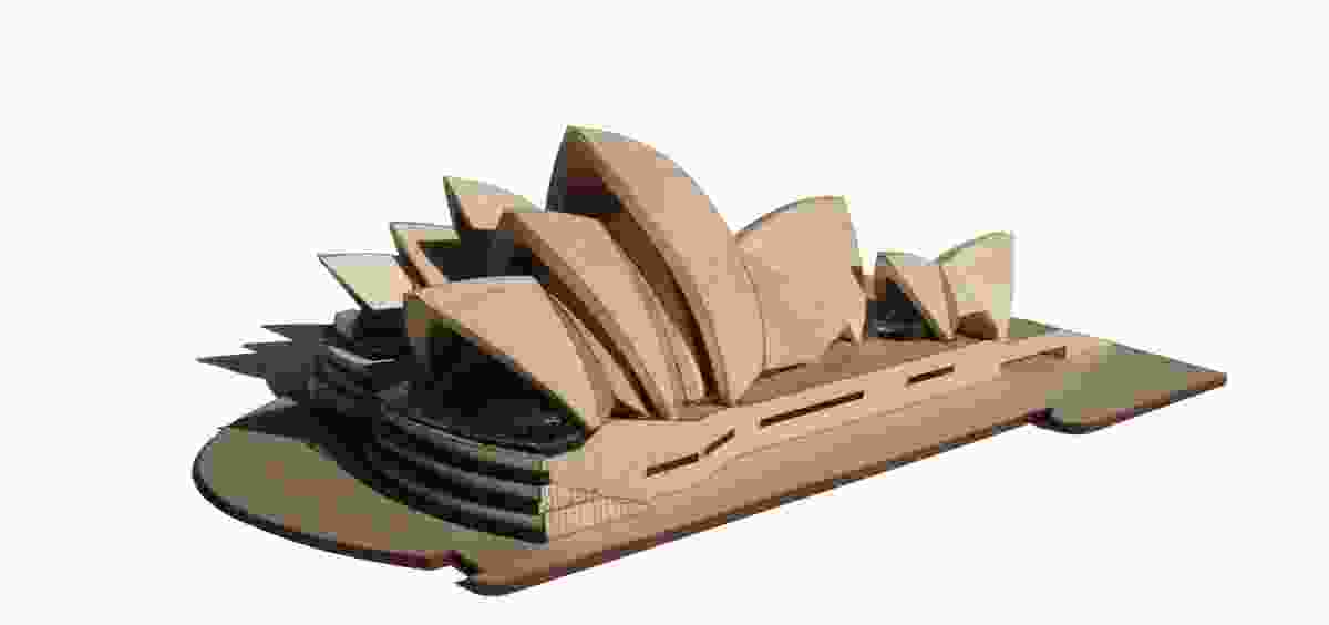 A prototype of Sydney Opera House model kit produced by Little Building Co.