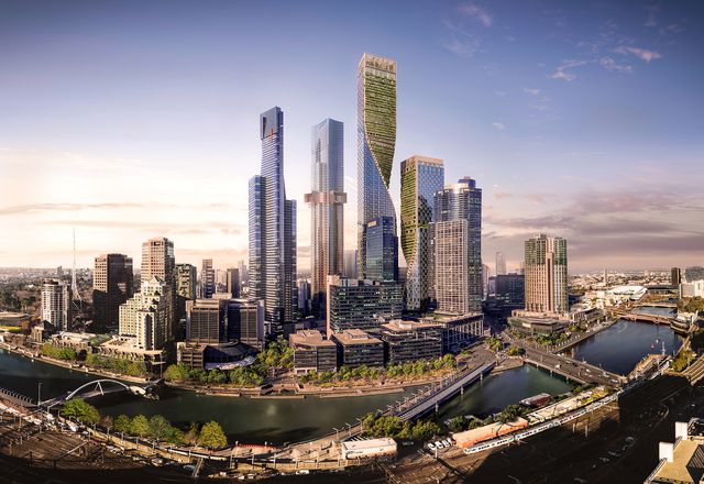 UN Studio and Cox Architecture’s proposal for tower complex in Southbank.