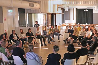Students at Monash University's Public Practice course attend the 2022 symposium titled "Public Works: The Upstream Designer," which explored the role of architects and designers in the public sector.