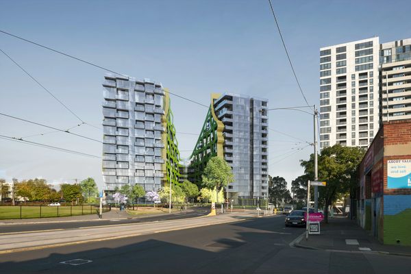 The apartment building at 550 Epsom Road, Flemington by ARM Architecture.