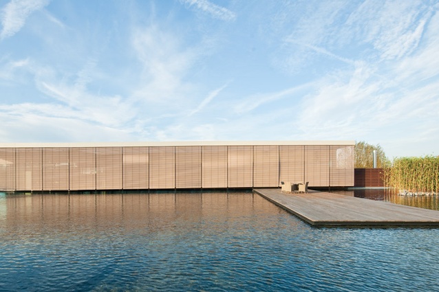 Warehouse with Rooftop Waterscape, Münster, Germany, 2010.