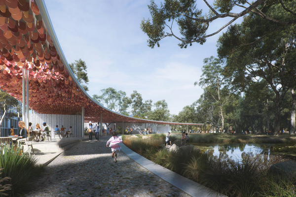 Winning design for Griffith Park Precinct by Collins and Turner, Jane Irwin Landscape Architecture and WSP Indigenous Specialist Services.