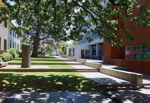 Spaces are controlled and formal along Kendall Lane.
