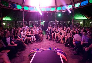 Idolize Spiegeltent interior.