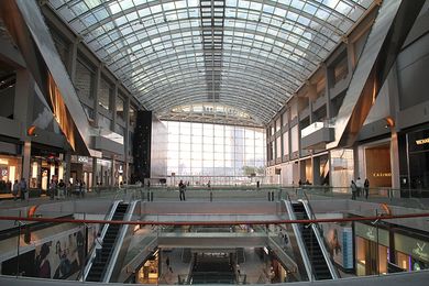 Marina Bay Sands shopping centre: killer escalators.