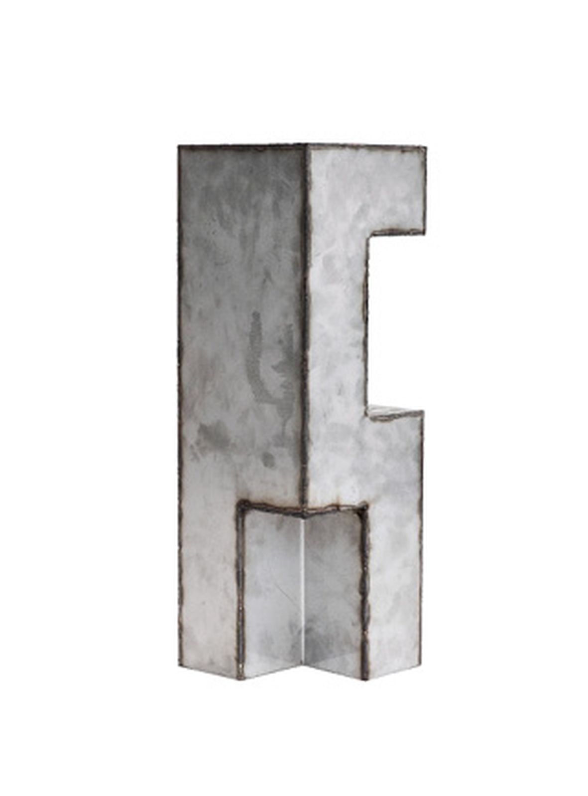The geometric building captured in “Jersey II” informed the Bloc floor lights and sofa. While functional, Bloc pieces also serve as sculptures (removing the upholstery reveals their pure forms).