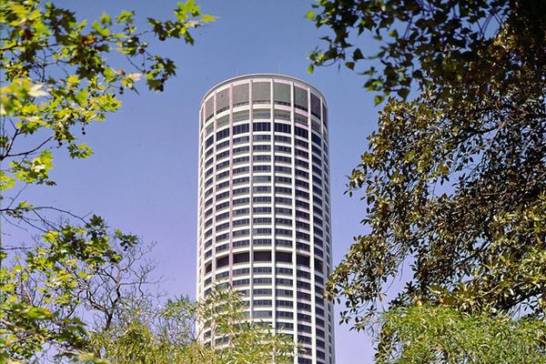 Australia Square Tower by Harry Seidler (1968) [cropped image].