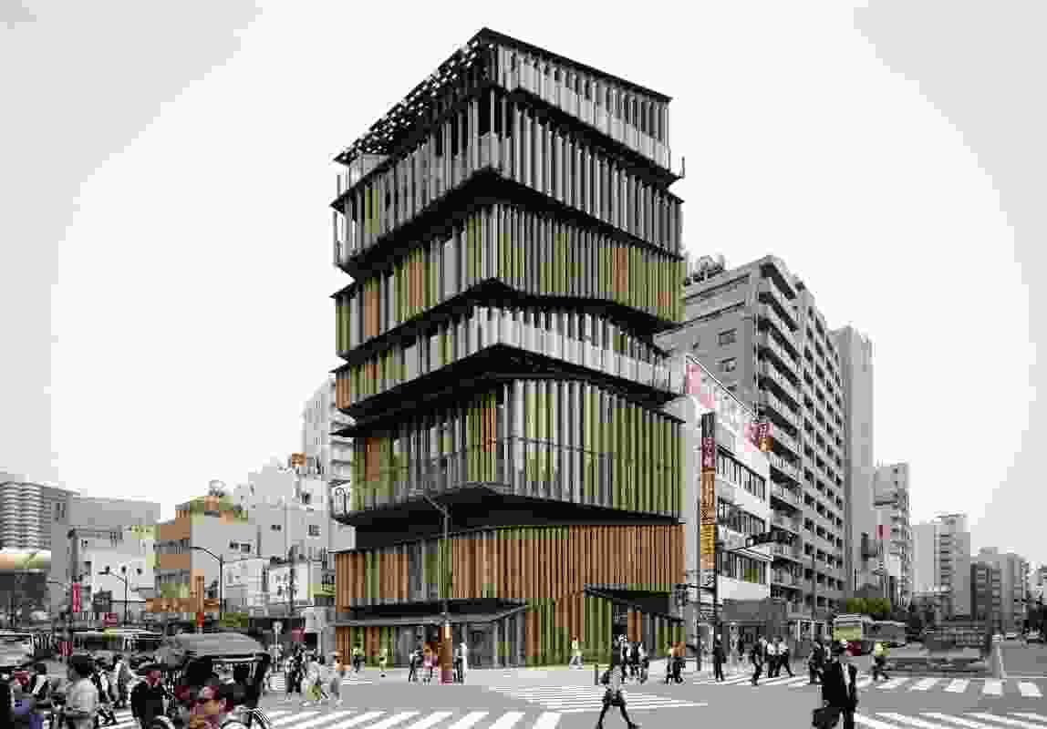 Asakusa Culture and Tourism Center in Tokyo, Japan by Kengo Kuma and Associates (2012).