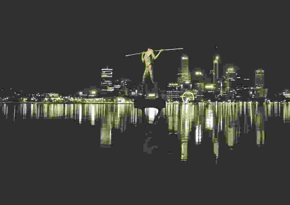 A proposal for a Statue of Liberty-style sculpture of Indigenous warrior Yagan in the middle of Perth Water to commemorate the bicentenary of Perth.
