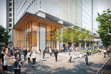 Bates Smart has designed a tower and retail precinct for Transport NSW as part of an “integrated station development”.