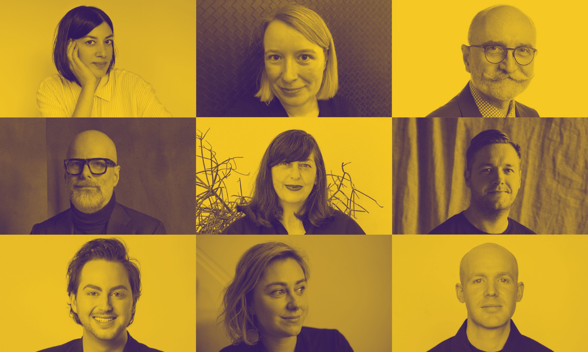 The first nine of 18 jurors have been announced for the 2022 Design Australia Awards. First row, L–R: Ellie Stathaki, Penny Craswell, Andrew Scott; Second row, L–R: David Meagher, Liane Rossler, Thomas Skeehan; Third row, L–R: Nathan James Crane, Kate Goodwin, Dale Hardiman.