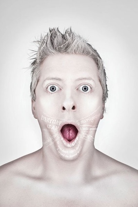 Finalist <em>White Noise</em> by Damien Bredberg. Image shows architect Justin Wells of Tonic Architecture & Design.