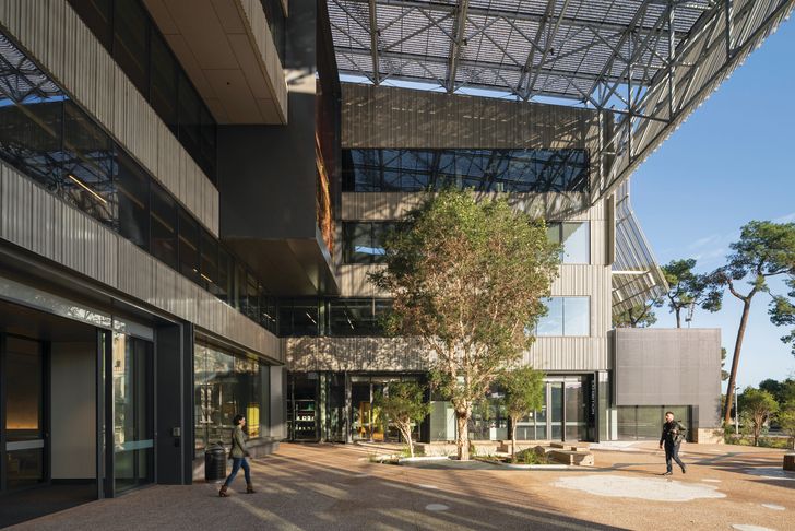 A large courtyard forms the civic heart of the project and endows the surrounding spaces with views and natural light.