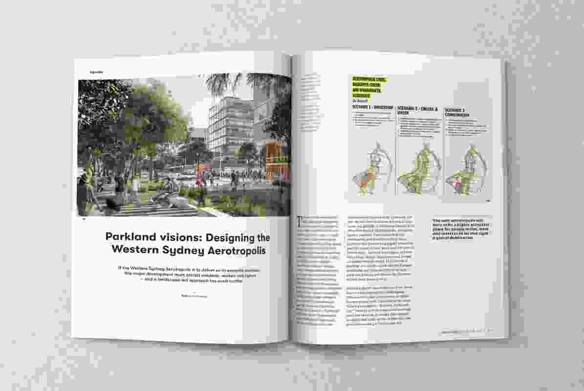 A spread from the February 2021 issue of Landscape Architecture Australia.