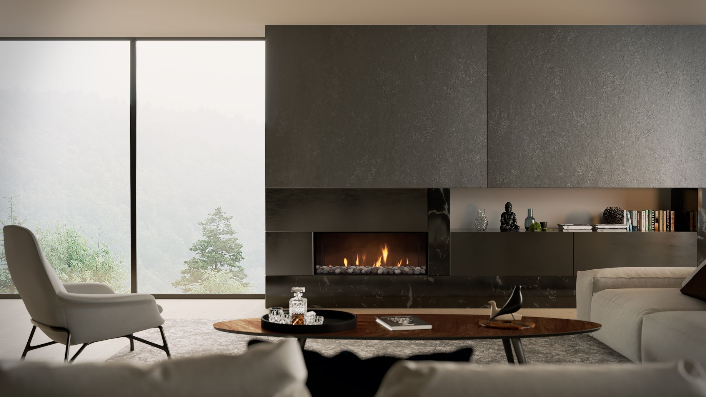 DS gas fireplace series by Escea | ArchitectureAu
