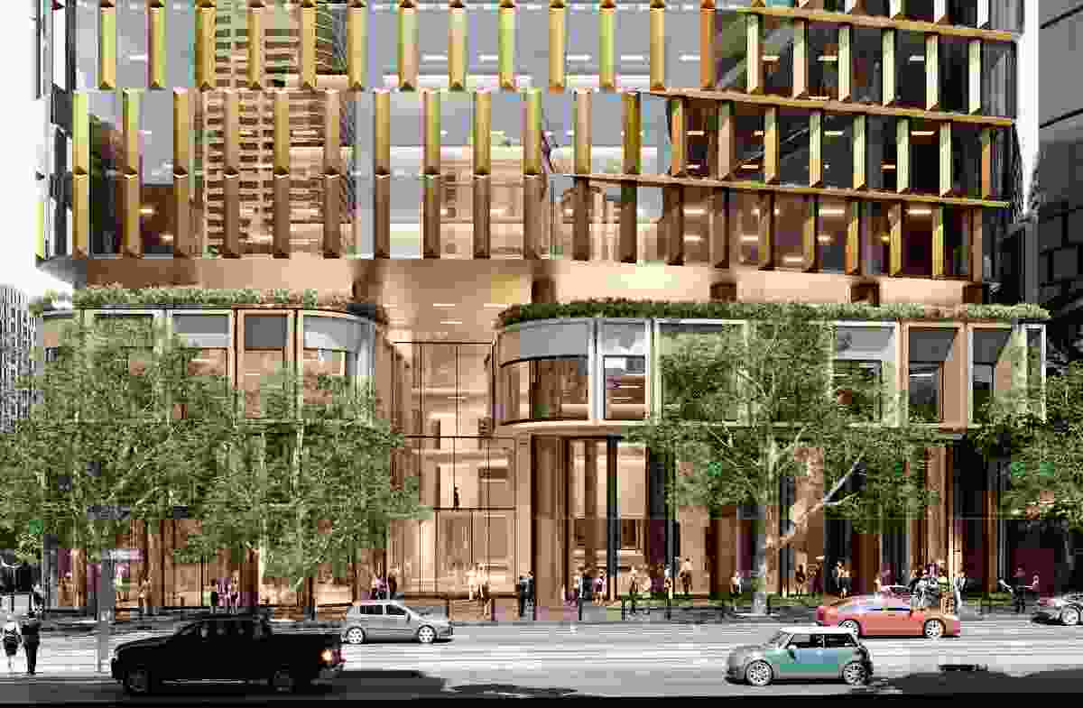 The 34-storey mixed-use development at the south-western end of Collins Street, designed by Cox Architecture and Gensler Architecture.