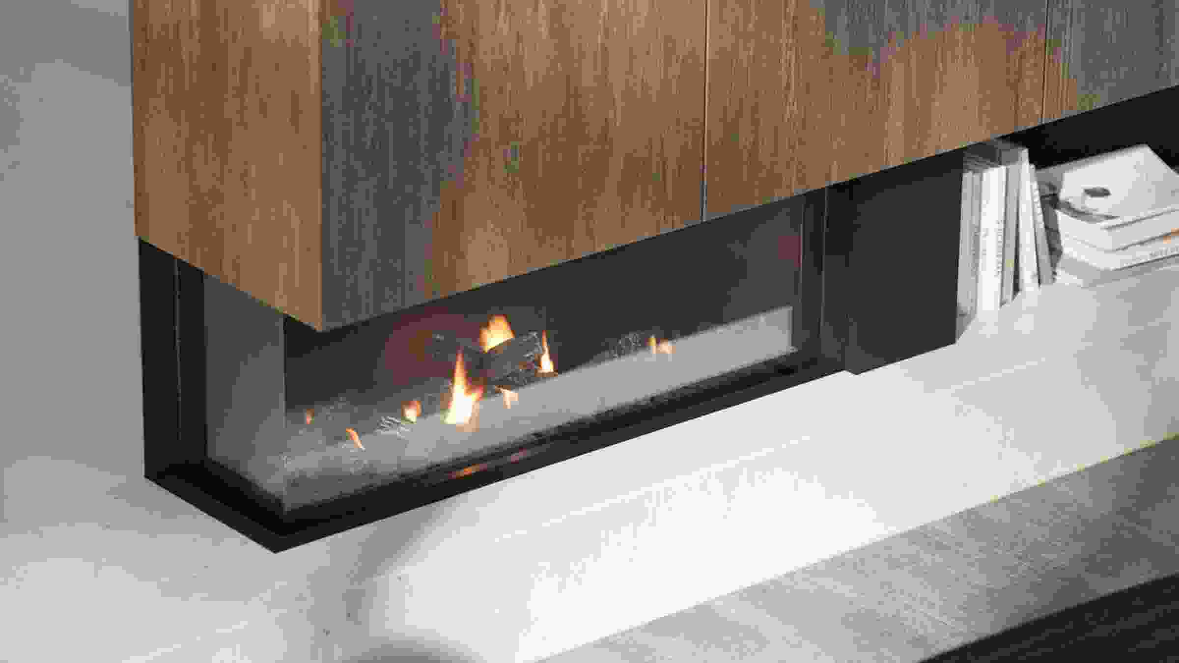 DN Corner and Peninsula gas fireplaces by Escea | ArchitectureAu