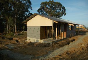 The project has been dubbed the "60k House", but Kerr says that the final product will more closely resemble a shack.