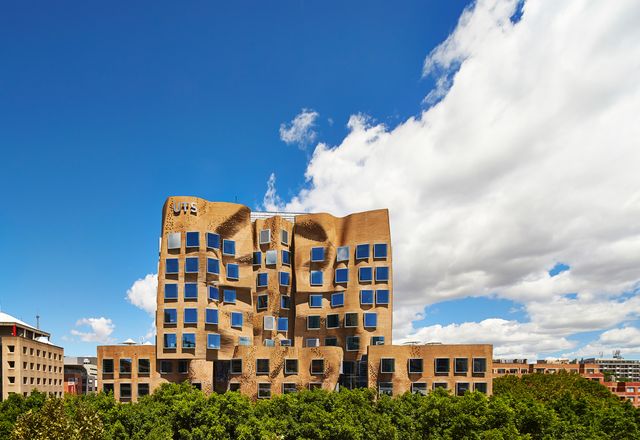 The Dr Chau Chak Wing Building at UTS, designed by Gehry Partners was conceived as a cluster of treehouses.