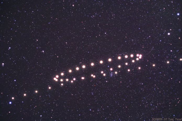 The retrograde motion of Mars.
