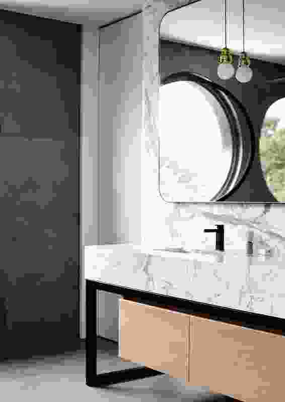 Meticulous detailing is carried through the entire home, including the detailing of the mirror edges in the bathrooms.