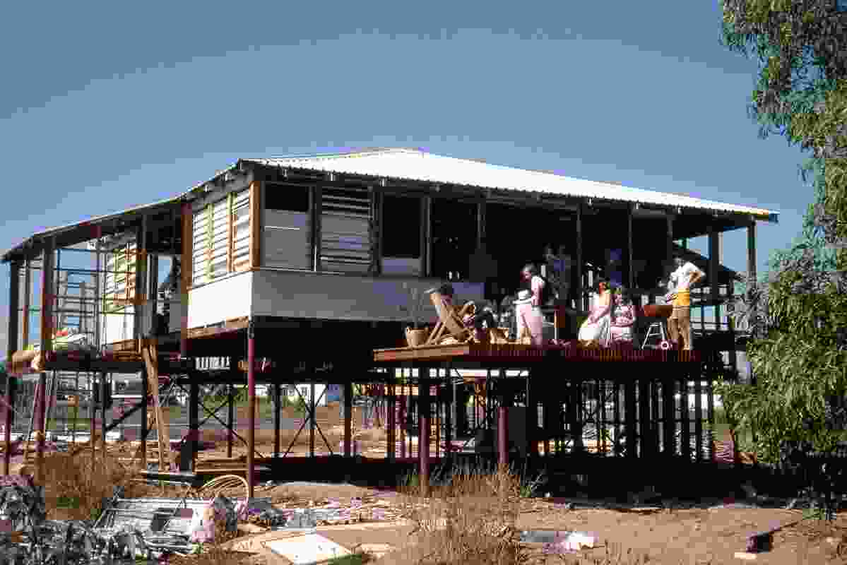Troppo House under reconstruction, Coconut Grove, Darwin NT (1981) by Troppo Architects.