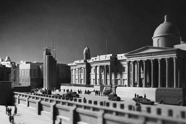 Model of the final revised ABK design for the National Gallery Extension, 1983.