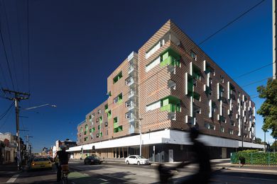 Atherton Gardens Social Housing in Melbourne by McCabe Architects and Bird de la Coeur Architects.