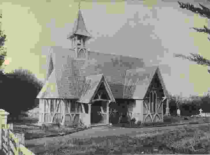 Lack of permanent materials and expertise did not inhibit colonial building. St John’s College Chapel in Auckland, New Zealand designed by Bishop Selwyn with Frederick Thatcher in 1847.  