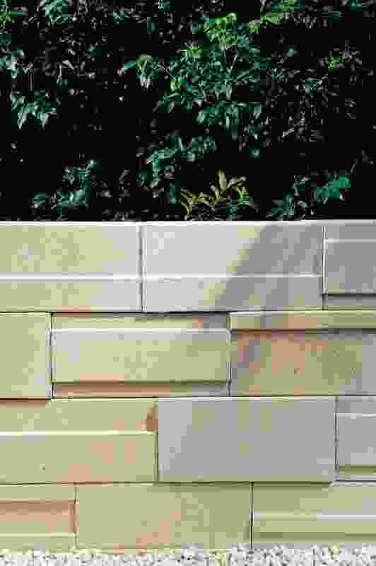 Mondrian retaining wall from Amber Tiles.