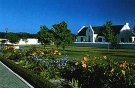 The Cape Dutch vernacular references of Voyager Estate by Geoffrey Summerhayes, with landscape design by Blackwell Associates, Photograph Marion Blackwell.